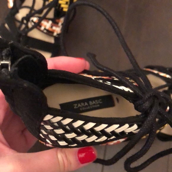 NEW Zara Multicolour Strappy Heels - Picture 7 of 10